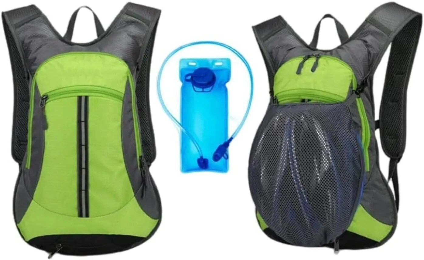 Cycling Backpack Bladder Backpack Ultralight Bicycle Bags Travel Bag Outdoor Sports Running MTB Bike Bag(Green)