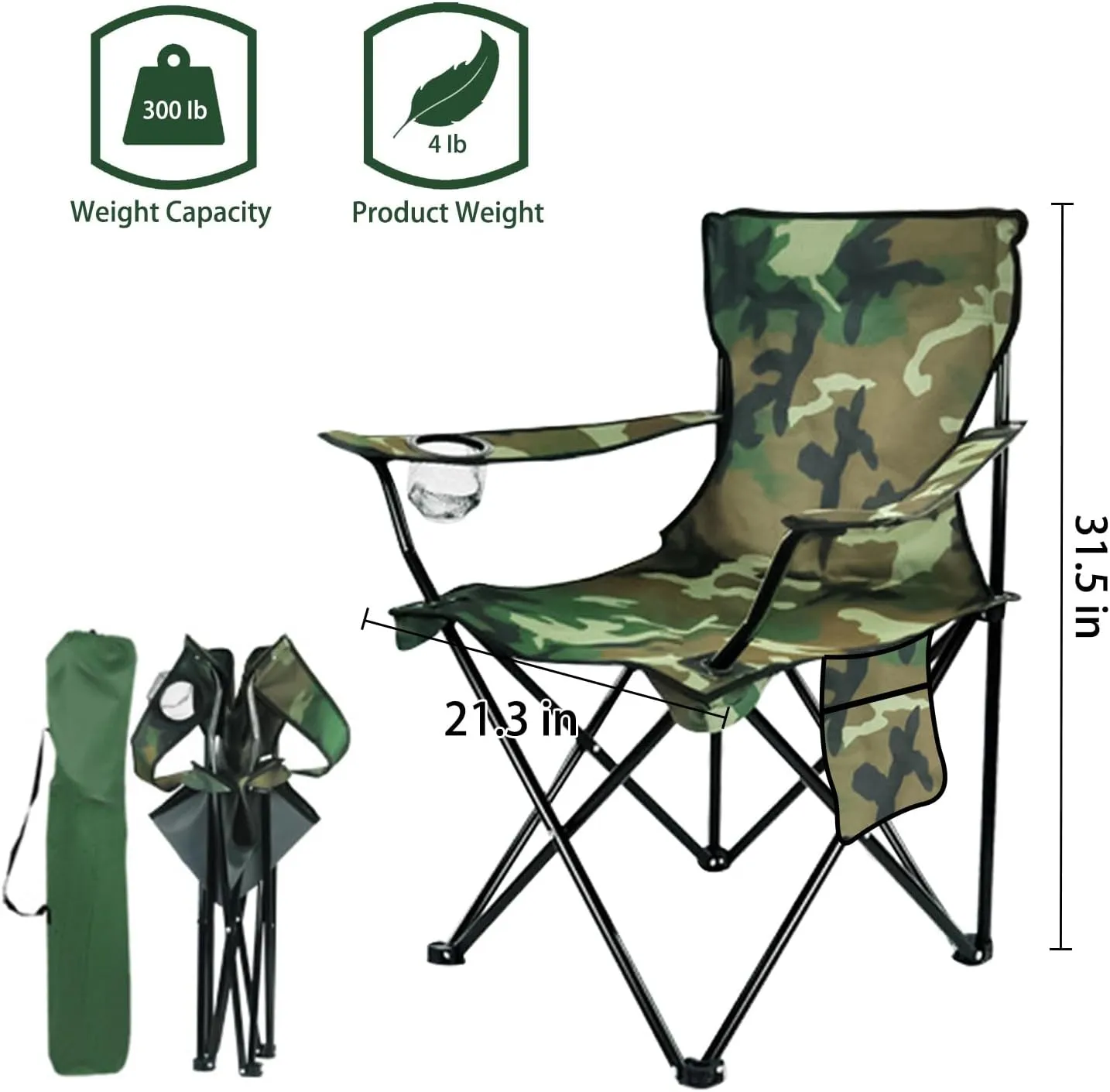 Damei century 4PCS Folding Camping Chairs-Lightweight, Installation-Free, Portable Chair for Beach, Lawn, Outdoor Sports