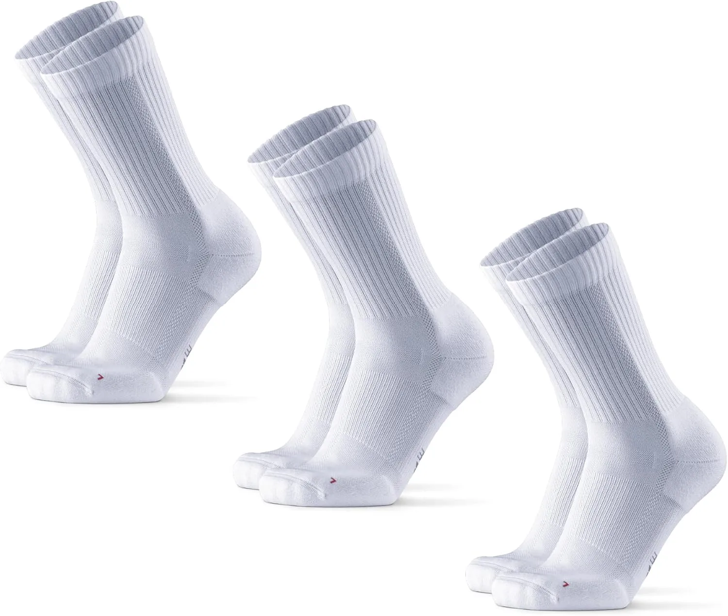 DANISH ENDURANCE Cushioned Running Socks for Long Distances, Crew Length, Anti-Blister for Men & Women, 3 and 5 Pack