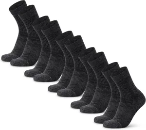 DANISH ENDURANCE Merino Wool Light Hiking Socks, Cushioned & Moisture Wicking Hiking Socks, Men, Women & Kids, 3 or 5 Pack