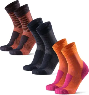 DANISH ENDURANCE Merino Wool Light Hiking Socks, Cushioned & Moisture Wicking Hiking Socks, Men, Women & Kids, 3 or 5 Pack