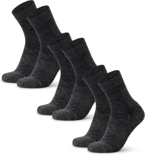 DANISH ENDURANCE Merino Wool Light Hiking Socks, Cushioned & Moisture Wicking Hiking Socks, Men, Women & Kids, 3 or 5 Pack