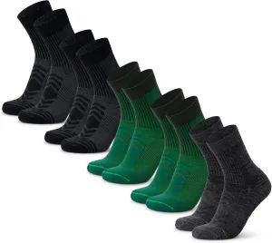 DANISH ENDURANCE Merino Wool Light Hiking Socks, Cushioned & Moisture Wicking Hiking Socks, Men, Women & Kids, 3 or 5 Pack