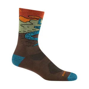 Darn Tough Vermont Men's Chasing Waterfalls Micro Crew Lightweight Hiking Sock - Earth