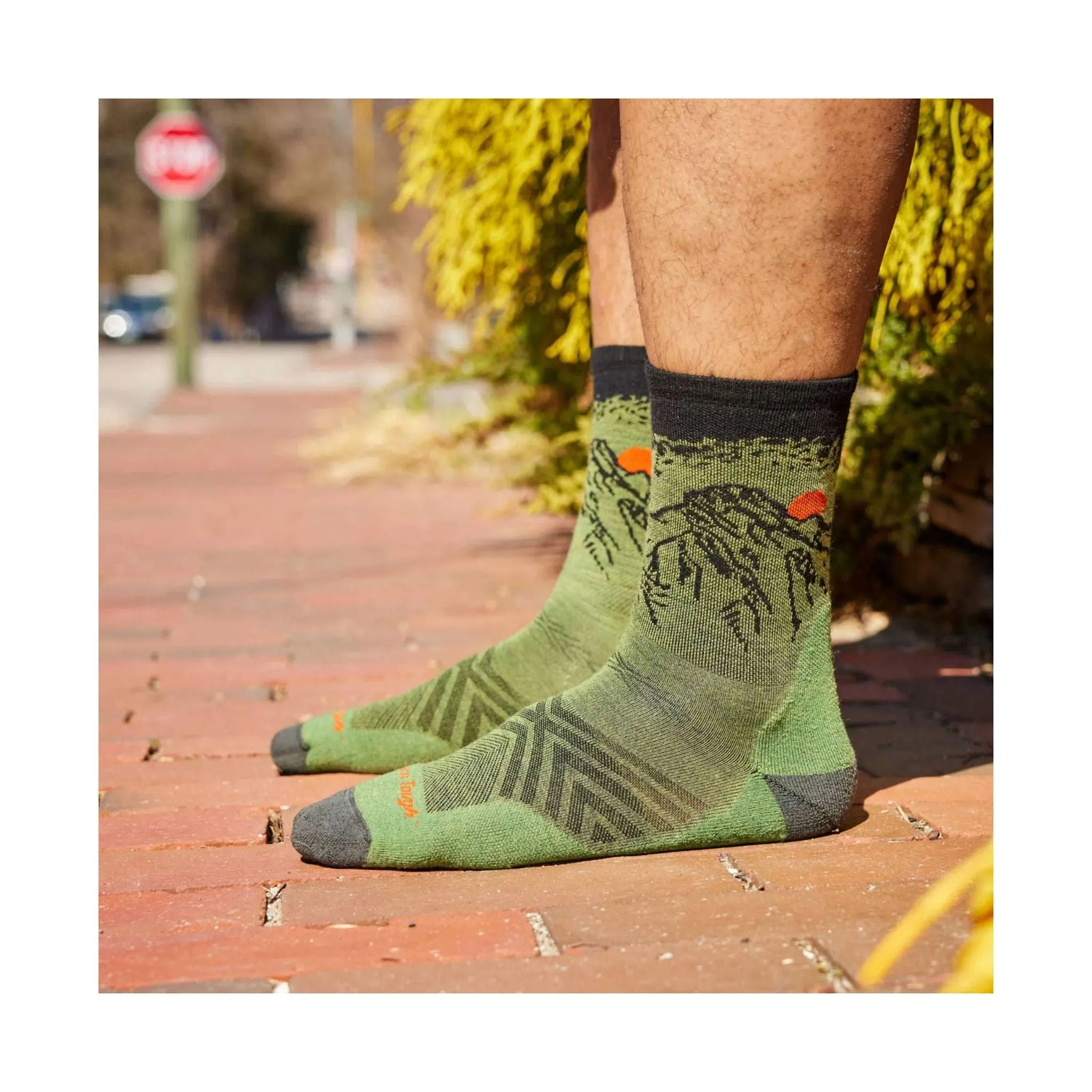 Darn Tough Vermont Men's Vert Micro Crew Ultra Lightweight Running Sock - Lichen