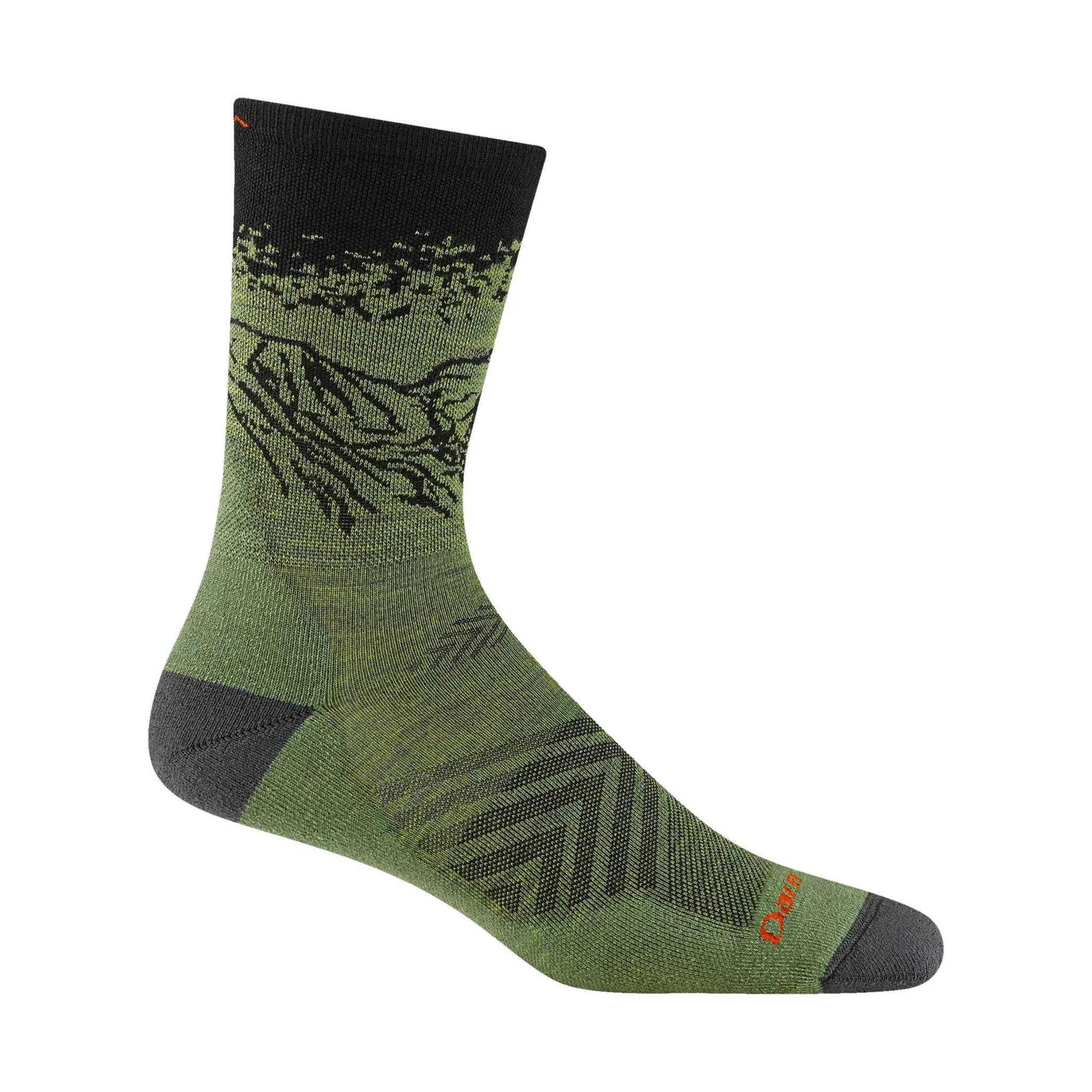 Darn Tough Vermont Men's Vert Micro Crew Ultra Lightweight Running Sock - Lichen