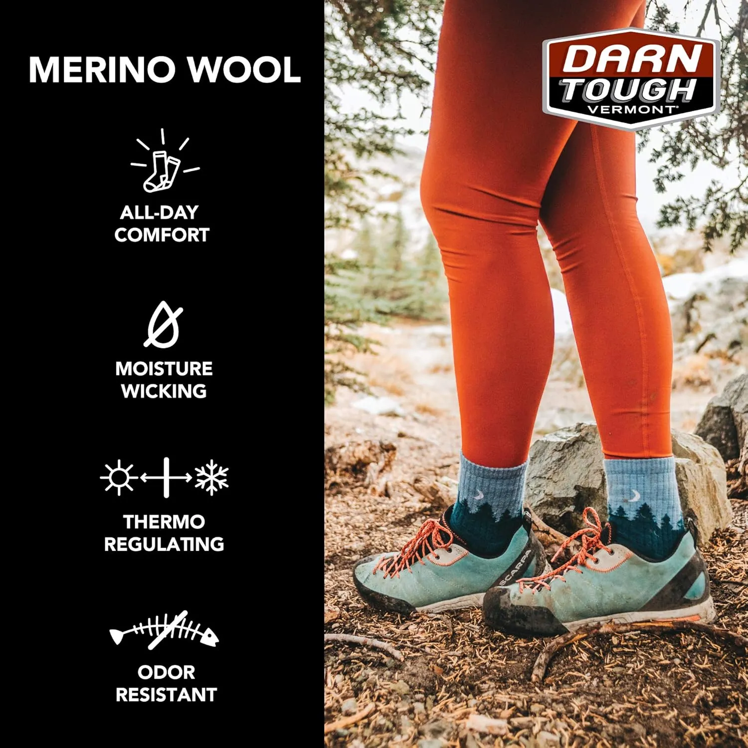 Darn Tough Vermont Women's Treeline Micro Crew Cushion
