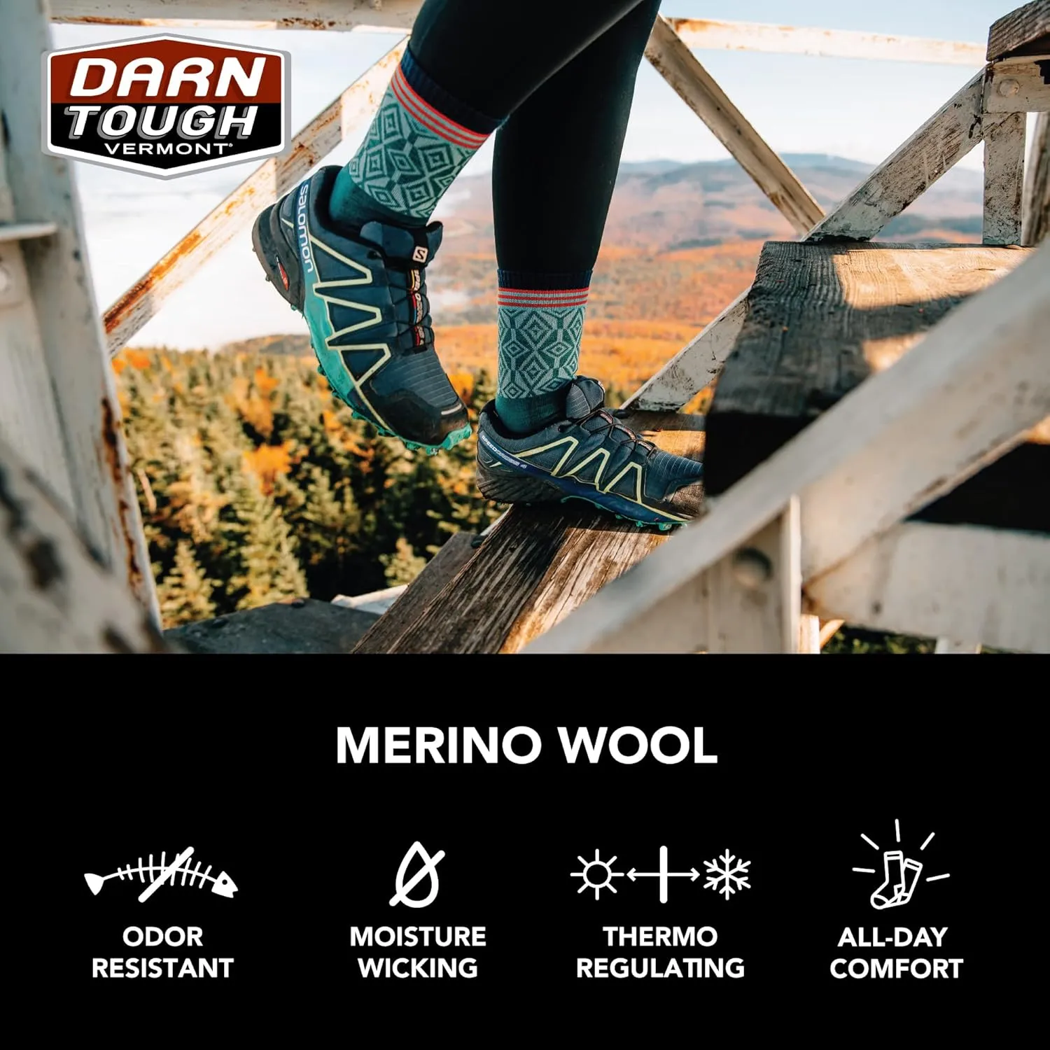 Darn Tough Women's Northwoods Micro Crew Lightweight Hiking Sock (Style 5013) -