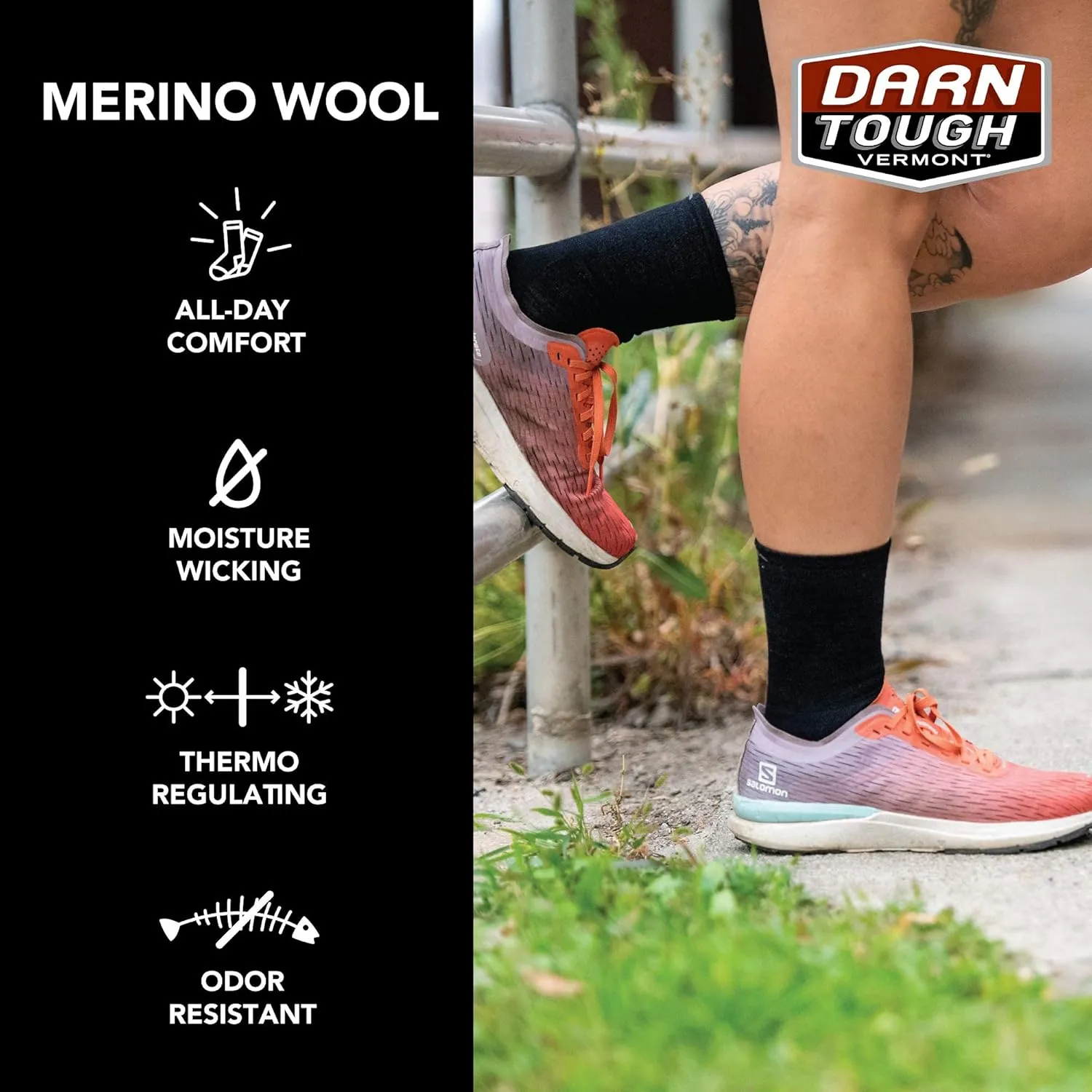 Darn Tough Women's Stride Micro Crew Ultra-Lightweight Running Sock (Style 1045)