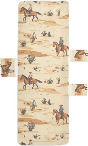 Desert Horseback Riding Lounge Chair Cover,Soft Beach Lounge Chair Towel Cover with Pockets for Beach Pool Outdoor Chair, 85"x30"
