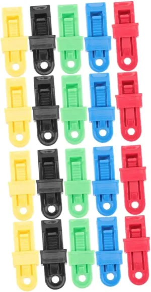 Didiseaon 20pcs Heavy Duty Windproof Tent Clips Tarp Fasteners for Camping Lightweight Portable Secure Clamping Control for Outdoor Adventures