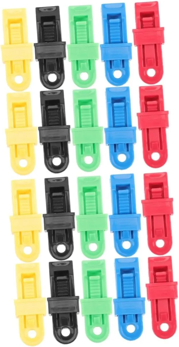 Didiseaon 20pcs Heavy Duty Windproof Tent Clips Tarp Fasteners for Camping Lightweight Portable Secure Clamping Control for Outdoor Adventures