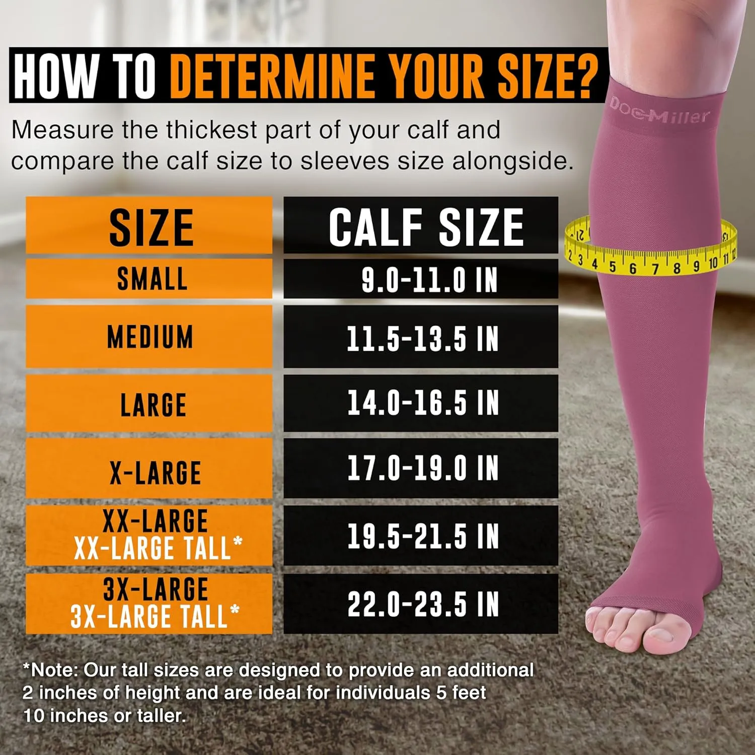 Doc Miller Open Toe Compression Socks for Men and Women, 15-20 mmHg, Calf Recovery, Medical Grade, Maroon Socks, X-Large