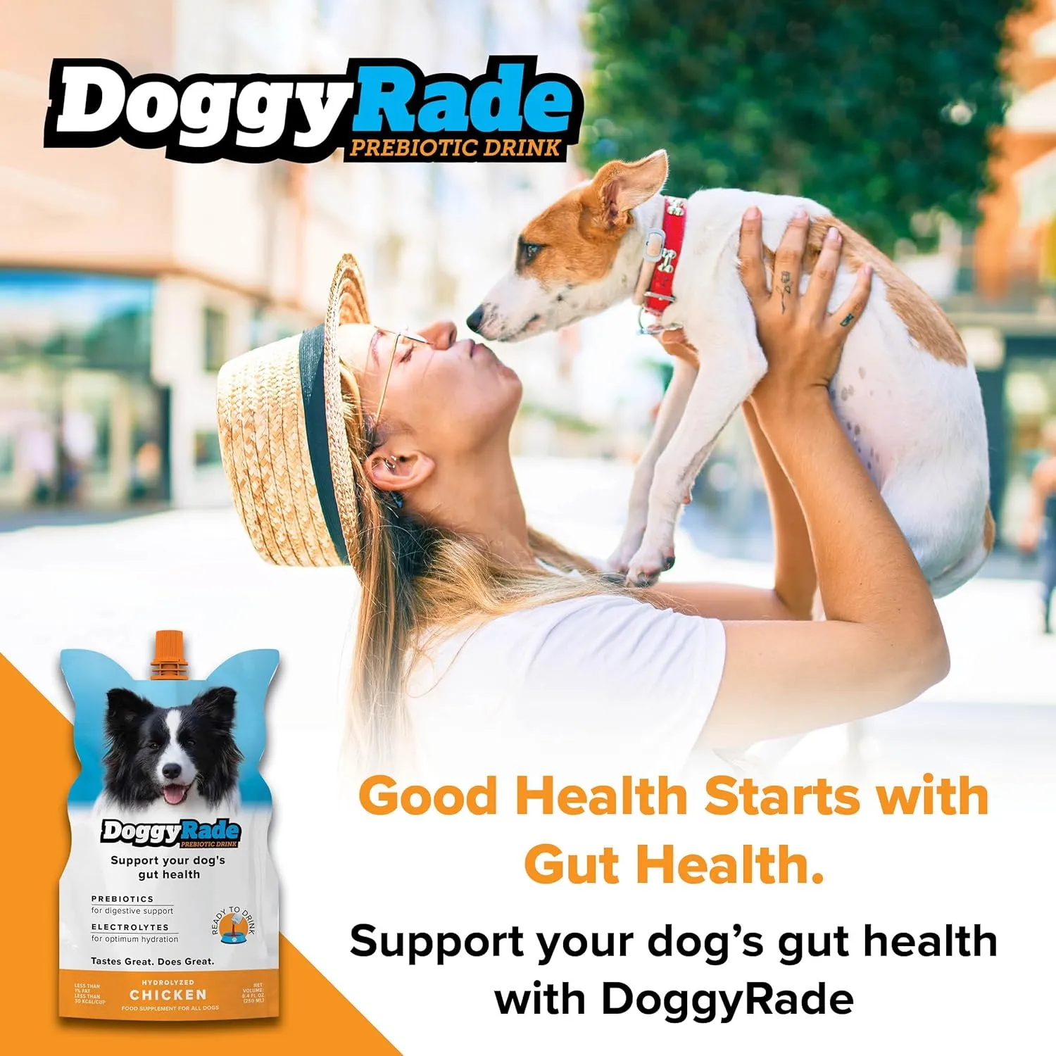 DoggyRade – Dog Sports Drink (Prebiotic, Isotonic Drink for Dogs) | Electrolytes, Nutrients & Amino Acids | Quick Hydration Drink for Dogs   Low Cal | More Than Just Water! | Chicken Flavor | 3x250ml