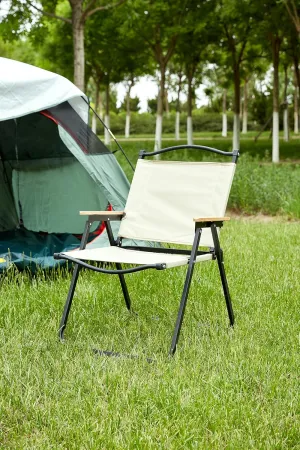 Dolonm 1-Piece Folding Outdoor Chair for Indoor, Outdoor Camping, Picnics, Beach,Backyard, BBQ, Party, Patio, Beige