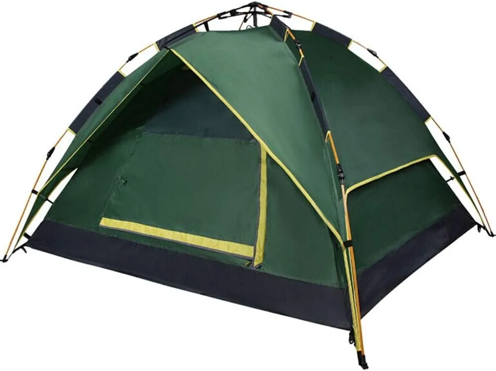 Dome Light Camping Tent Dome Camping Tent Instant Pop Up Tent Sun Shelter 3-4 People Double Doors Portable Tent