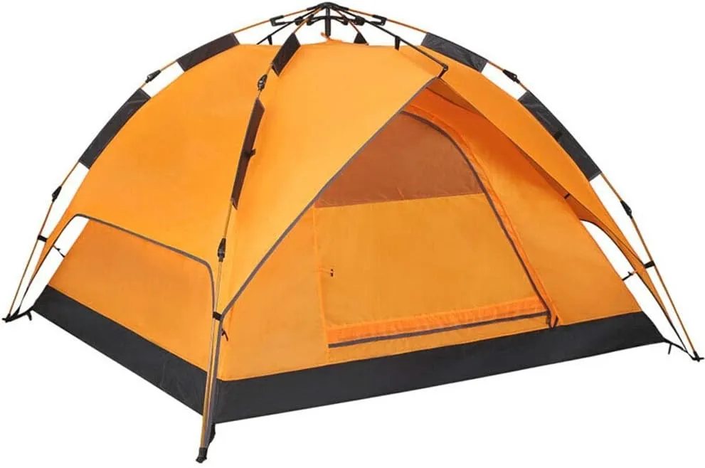 Dome Light Camping Tent Dome Camping Tent Instant Pop Up Tent Sun Shelter 3-4 People Double Doors Portable Tent