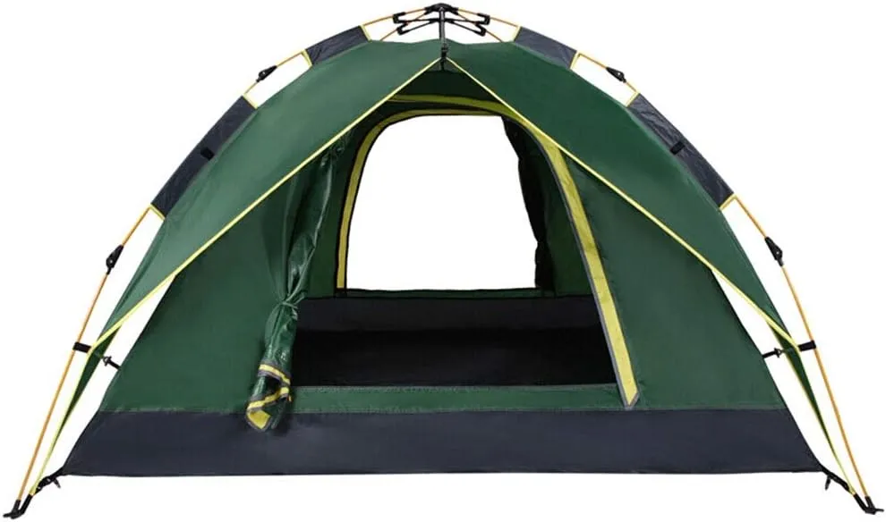 Dome Light Camping Tent Dome Camping Tent Instant Pop Up Tent Sun Shelter 3-4 People Double Doors Portable Tent
