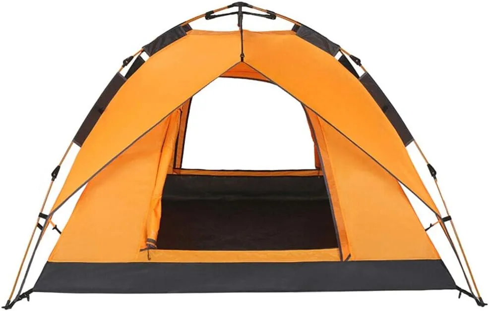 Dome Light Camping Tent Dome Camping Tent Instant Pop Up Tent Sun Shelter 3-4 People Double Doors Portable Tent