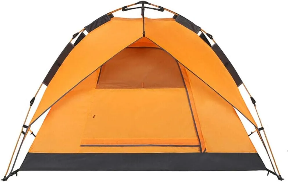 Dome Light Camping Tent Dome Camping Tent Instant Pop Up Tent Sun Shelter 3-4 People Double Doors Portable Tent