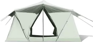 Double Layer Family Camping Tent with 2 Mesh Door 2 Mesh Windows Instant Cabin Tent 3-4 Person Extra Large Tent for Camping Hiking Traveling