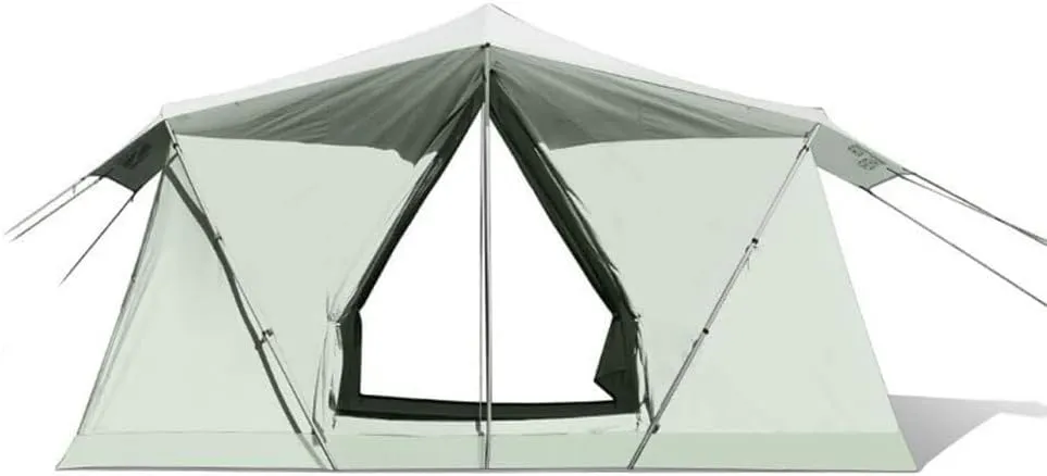 Double Layer Family Camping Tent with 2 Mesh Door 2 Mesh Windows Instant Cabin Tent 3-4 Person Extra Large Tent for Camping Hiking Traveling
