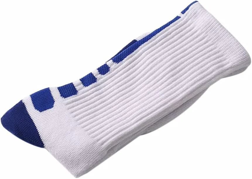 DRASEX Men's Sports Cushioned Athletic Crew Socks 4-Pack Performance Elite Basketball Thick Outdoor Socks
