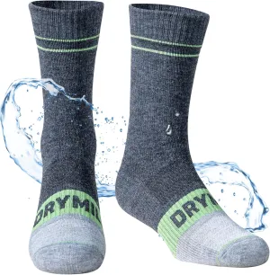 DRYMILE Mountain Waterproof Wool Socks, Winter Waterproof Socks for Wading, Camping, Hiking, Fishing, Skiing - Crew