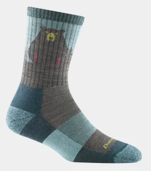 DT -Bear Town Micro Crew LIghtweight With Cushion -Aqua -Small