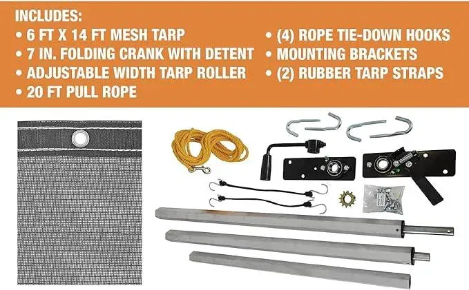 Dump Trailer Tarp Kit 6'x14'