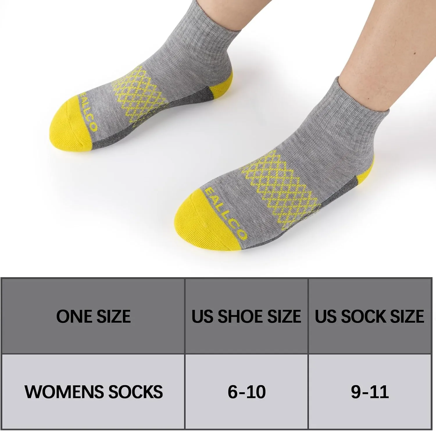 eallco Womens Athletic Ankle Socks Quarter Cushioned Running Socks Hiking Sport Socks 6 Pairs