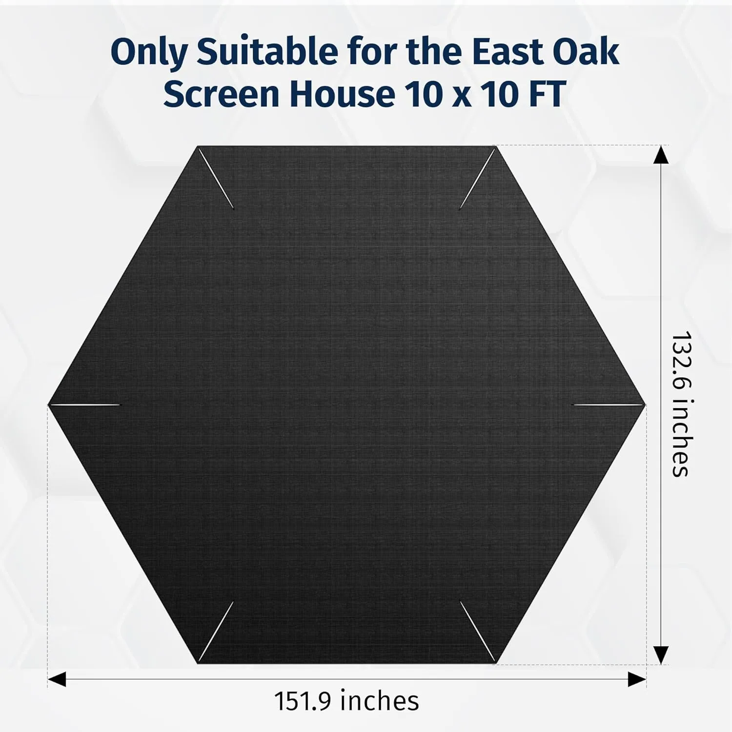 EAST OAK Waterproof Tarps for Outdoors as Tent Floor Mat for EAST OAK Screen House & Pop-Up Tent 10 x 10 FT, 11 Mils Thick, Multipurpose Protective Tarps, Tarp Waterproof, Sun Protection, 132" x 151"