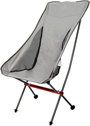 Easy to Assemble Folding Chair Portable Beach Seat Moon Round Chair Recliner Easy to Carry Storage Chair for Fishing Lawn Beach Portable