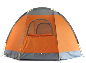 Easy to Assemble Inflatable Family Tent 4 Person Large Space Waterproof for Outdoor Camping Car Travel with Zippered Door and Inflatable