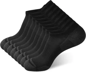 ECOEY Men's Moisture Control Comfort Athletic Running Cycling Ankle Low Cut Cushion Socks Multi Pack