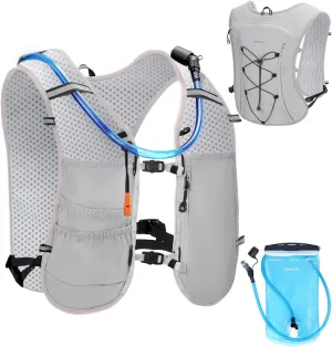 ECOHUB Running Hydration Vest Backpack, Lightweight Breathable Pack with 2L Water Bladder Bag Daypack for Hiking Trail Running Cycling Race Marathon for Women Men