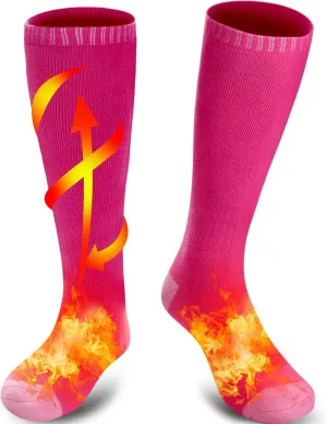 Electric Heated Socks for Men Women Rechargeable Battery Powered Heat Insulated Socks Winter Warm Novelty Foot Warmer Heating Socks for Hunting Camping Skiing Sports Outdoor