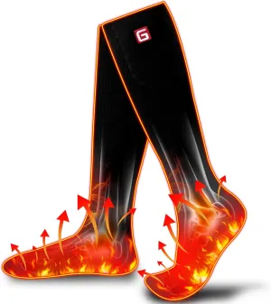 Electric Heated Socks Rechargebale Battery Powered Heating Socks for Men Women,Winter Thermal Insulated Thick Sox Kit for Chronically Cold Feet,Novelty Sports Hunting Hiking Skiing Foot Warmer Socks