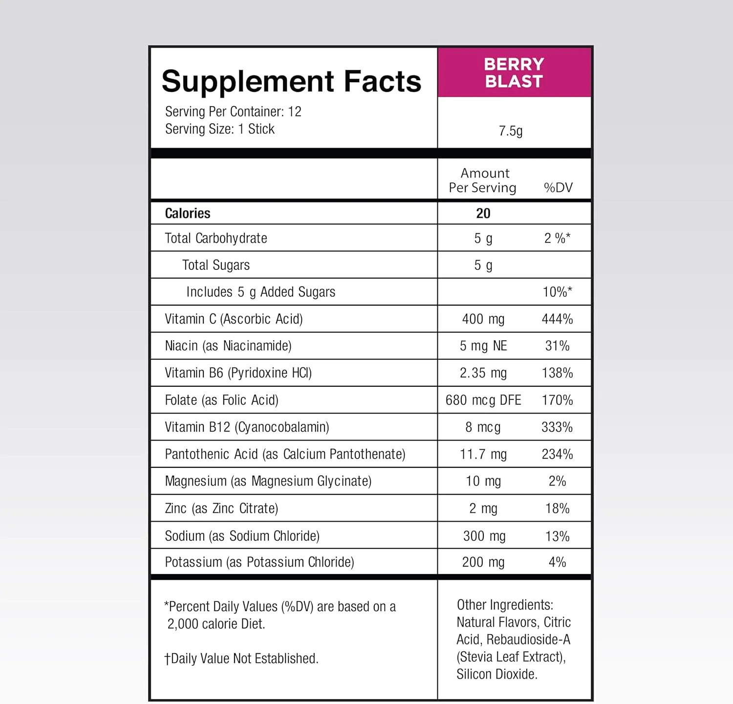 Electrolytes Powder - 3X Electrolytes,1/2 Sugar with Vitamin C, B3, B6, Electrolytes Powder Packets for Hydration, Recovery & Immunity, Vegan & Gluten Free | Berry Blast - 12 Packets