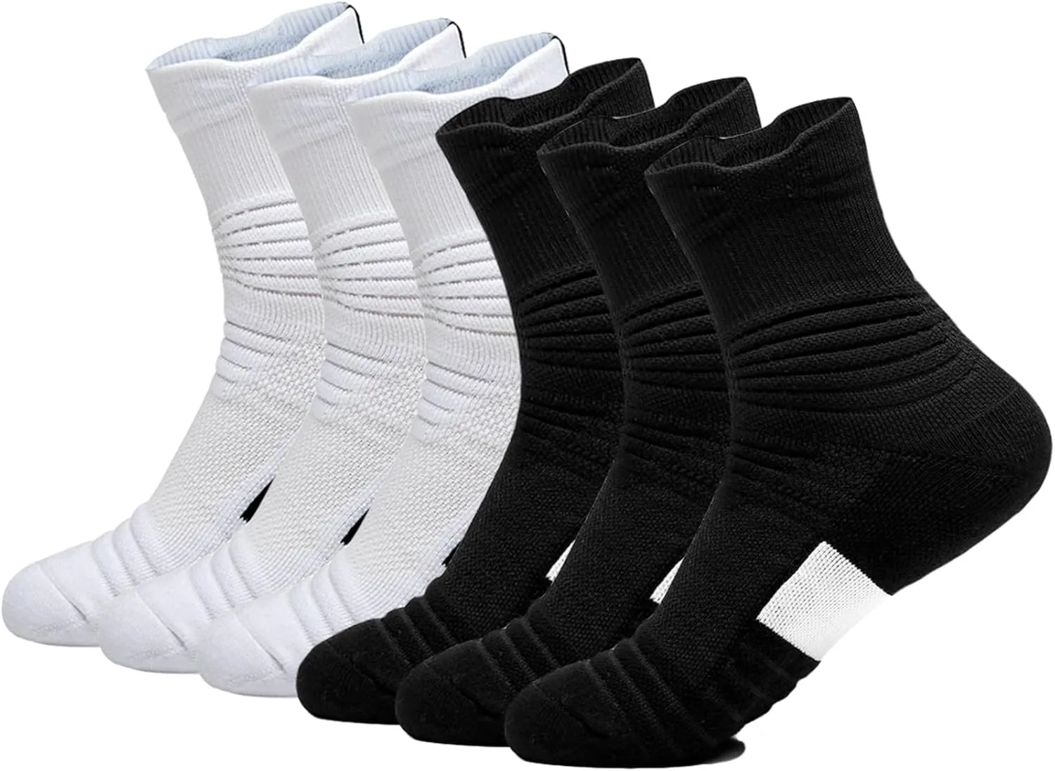 Elite Basketball Socks Compression Cushion Thick Cycling Socks Athletic Crew Socks for Men Women Boys