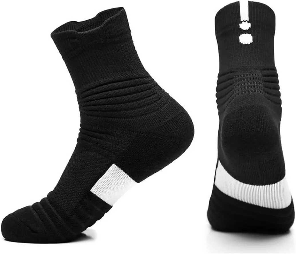 Elite Basketball Socks Compression Cushion Thick Cycling Socks Athletic Crew Socks for Men Women Boys