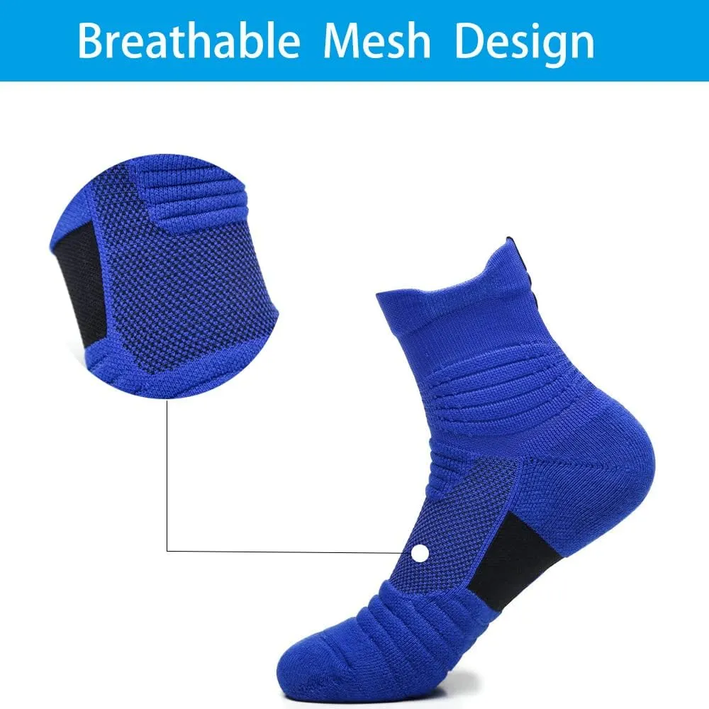 Elite Basketball Socks Compression Cushion Thick Cycling Socks Athletic Crew Socks for Men Women Boys