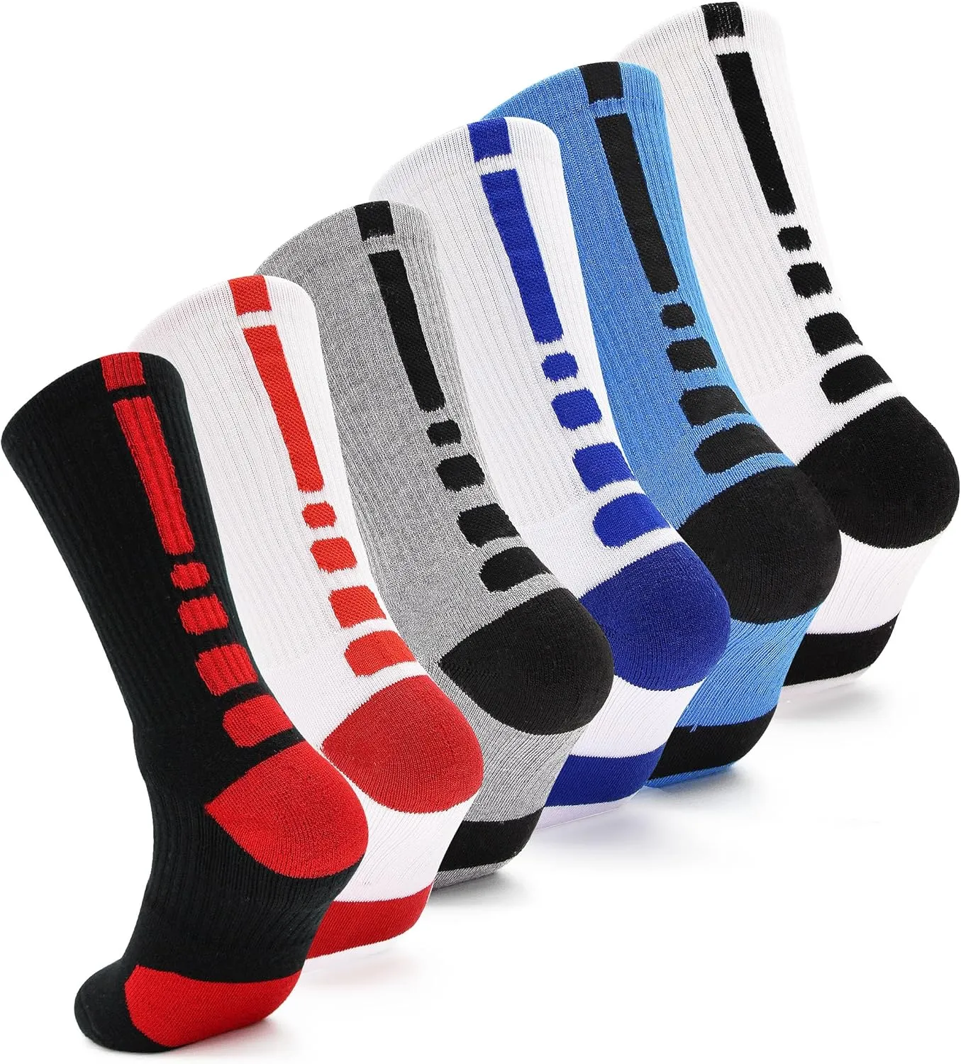 Elite Basketball Socks Cushion ​Athletic Crew Socks for Men's Women's Youth Boy