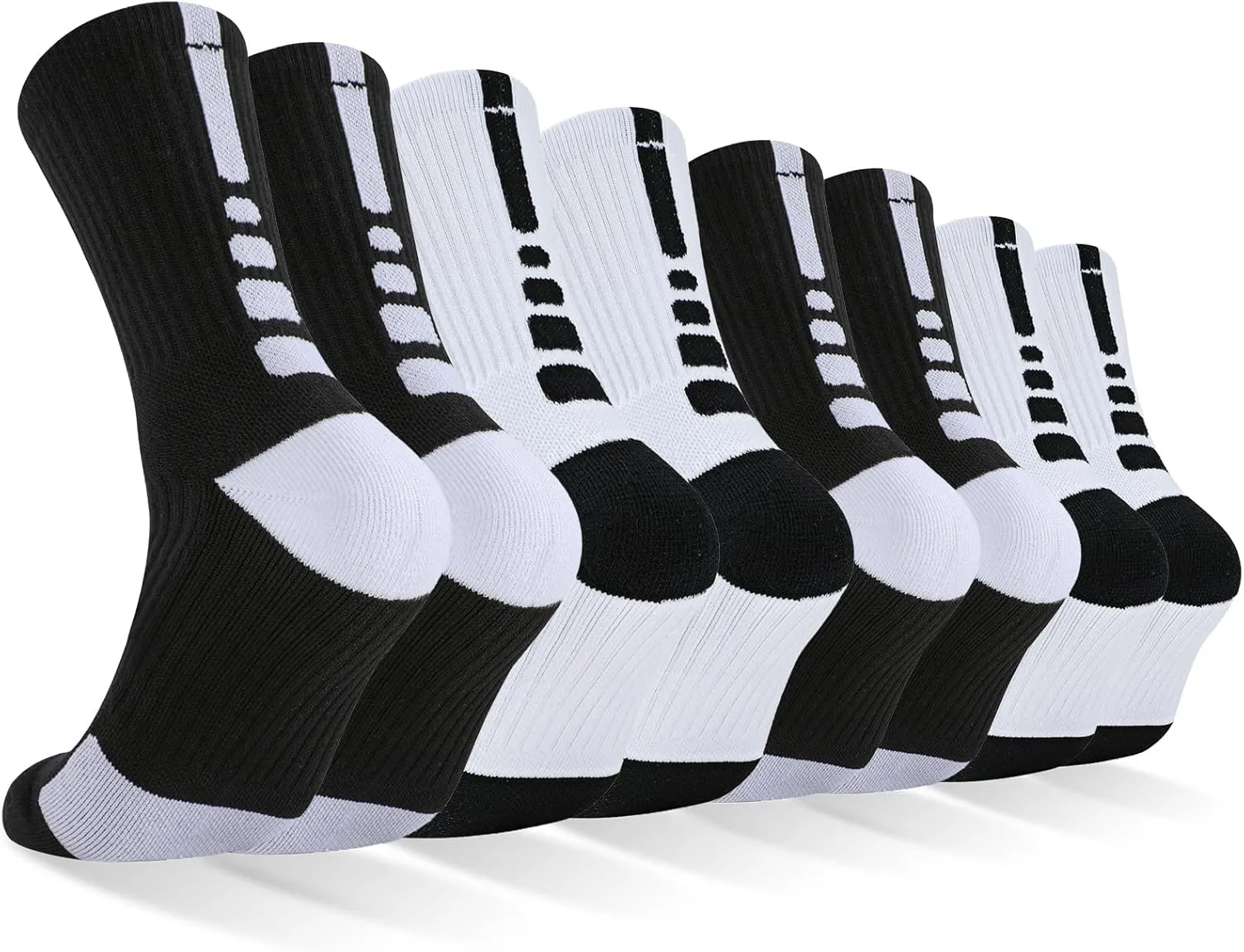 Elite Basketball Socks, Cushioned Athletic Sports Crew Socks for Youth Adult
