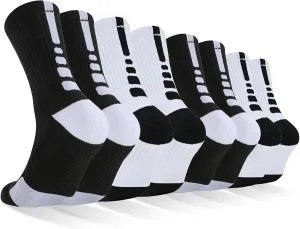 Elite Basketball Socks, Cushioned Athletic Sports Crew Socks for Youth Adult