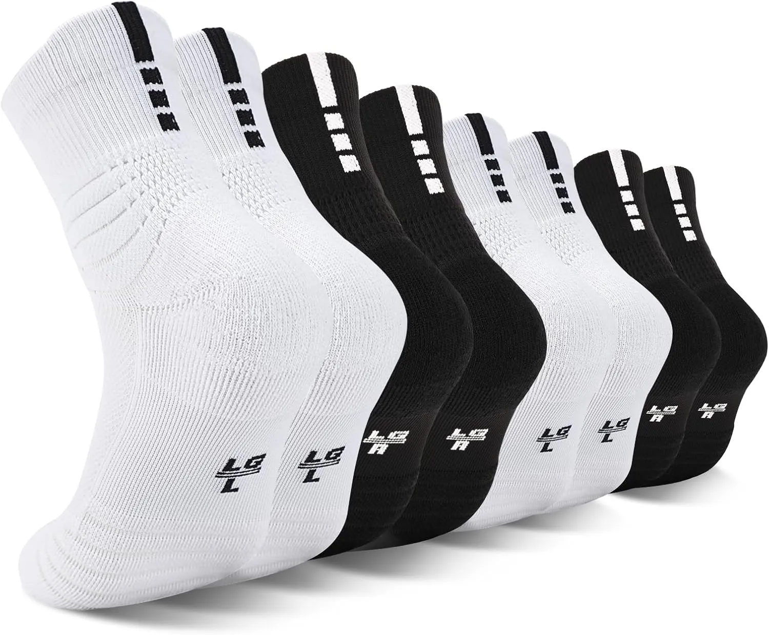 Elite Basketball Socks, Cushioned Athletic Sports Crew Socks for Youth Adult
