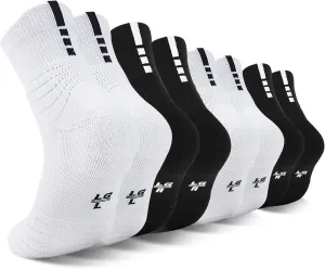 Elite Basketball Socks, Cushioned Athletic Sports Crew Socks for Youth Adult