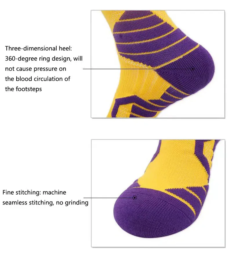 Elite Breathable Basketball Socks for Active Adults