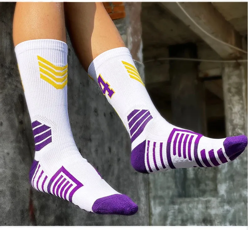 Elite Breathable Basketball Socks for Active Adults