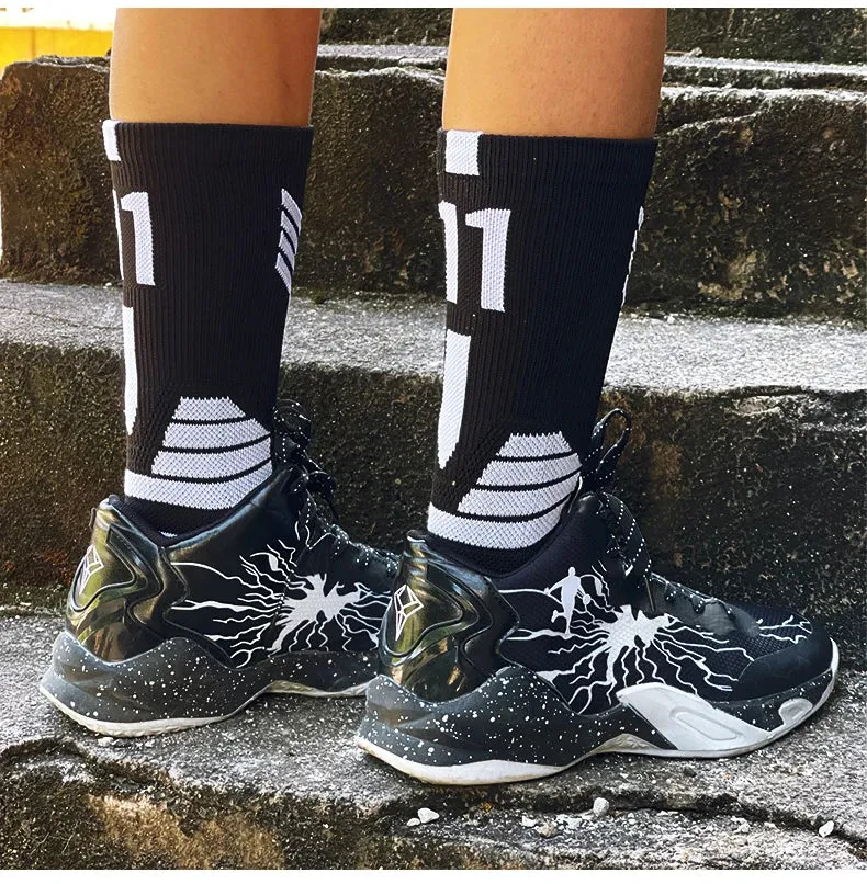 Elite Breathable Basketball Socks for Active Adults